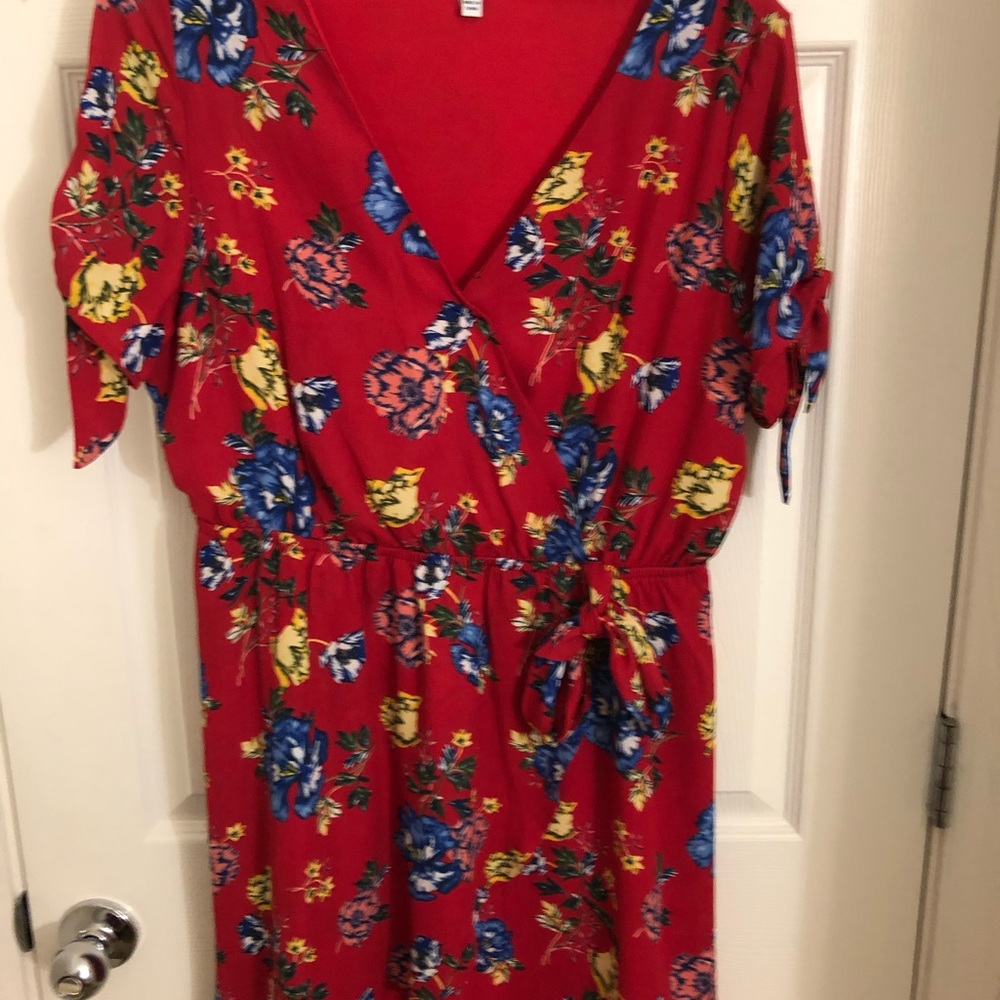 Red Floral Summer Dress